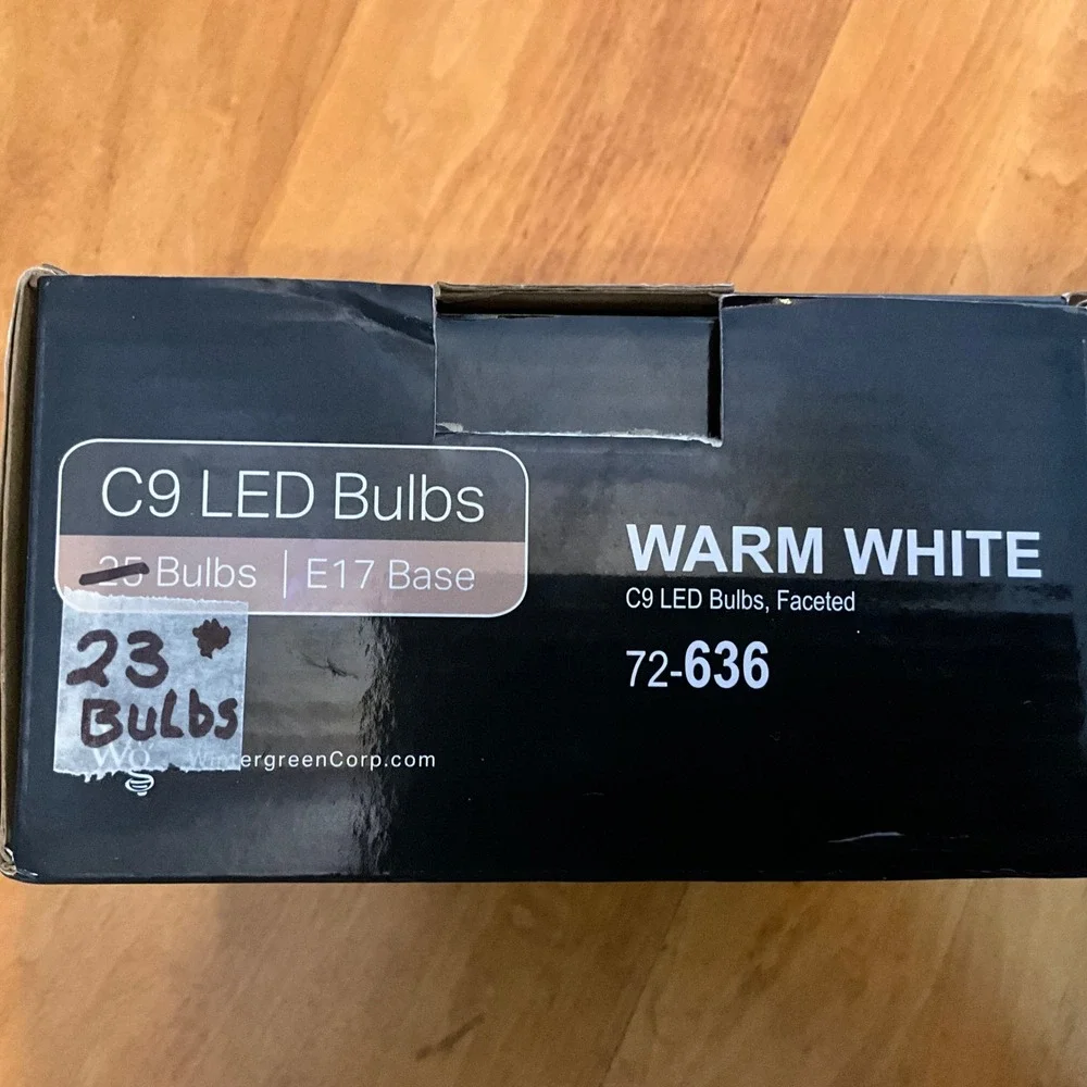 OptiCore C9 LED‎ Bulbs Warm White Faceted E17 Base 23 Bulbs Wintergreen Lighting